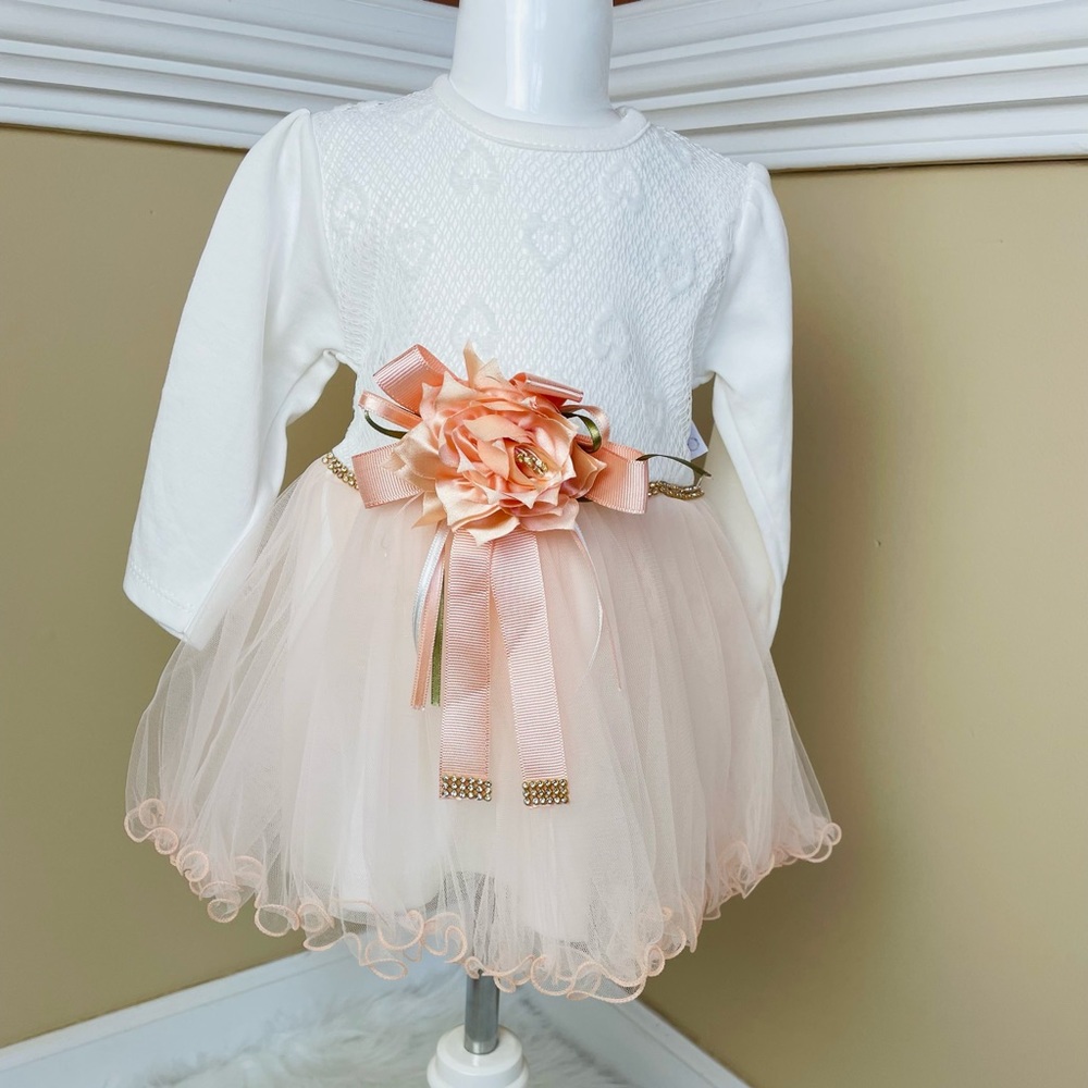 BabyGirl Floral Dress Baby Wedding Dress Elegant Party Tulle Dress For baby Girl